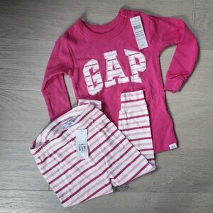 Baby GAP Pink and White Pajama Set 18-24 Months